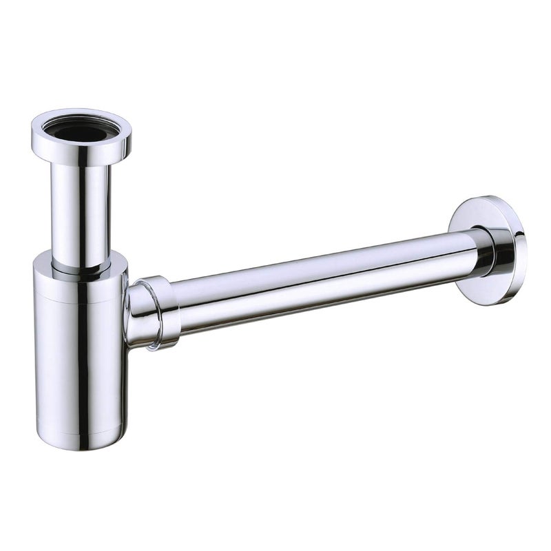 BESTILL Bottle P Trap Drain Kit for Bathroom Basin Sink, Chrome - Image 1